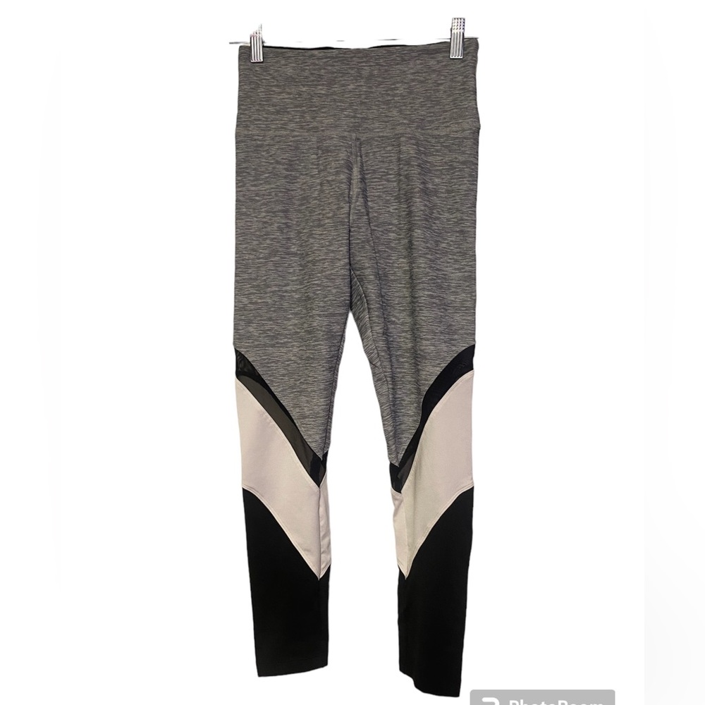 Pink - Victorias Secret grey, black and white mesh leggings - size small